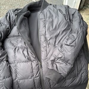 Lululemon Athletica black Bomber Jacket Quilted Design, reversible